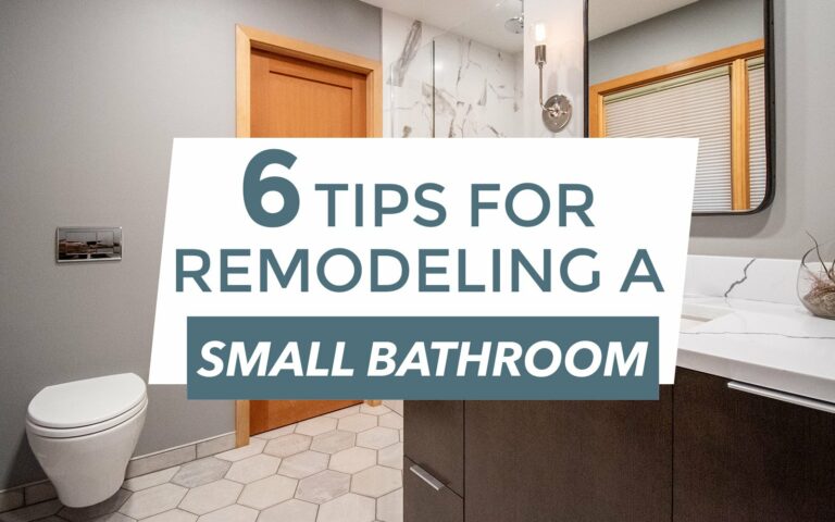 Blog title over remodeled bathroom
