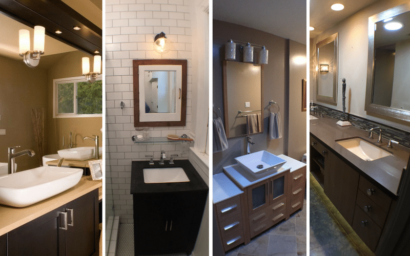4 different bathroom sink styles in remodels