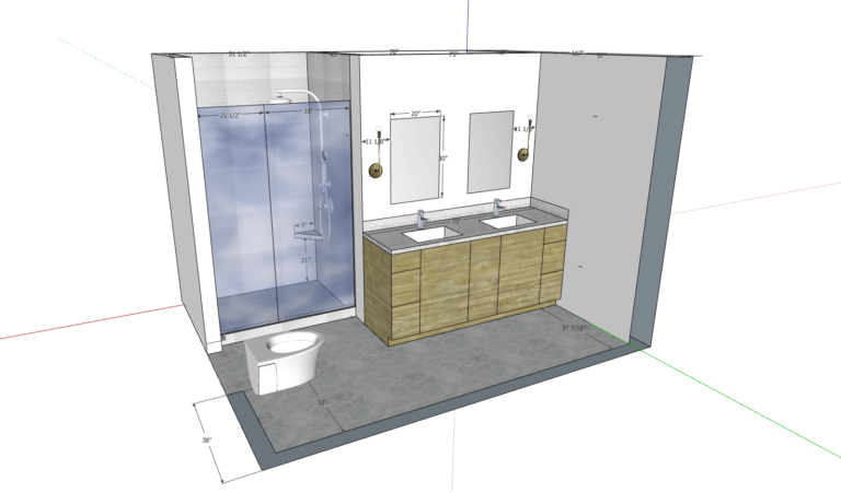 Bathroom remodel 3d design plans