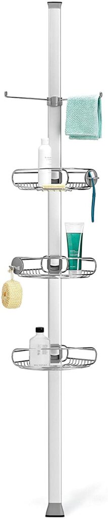 tension pole shower caddy